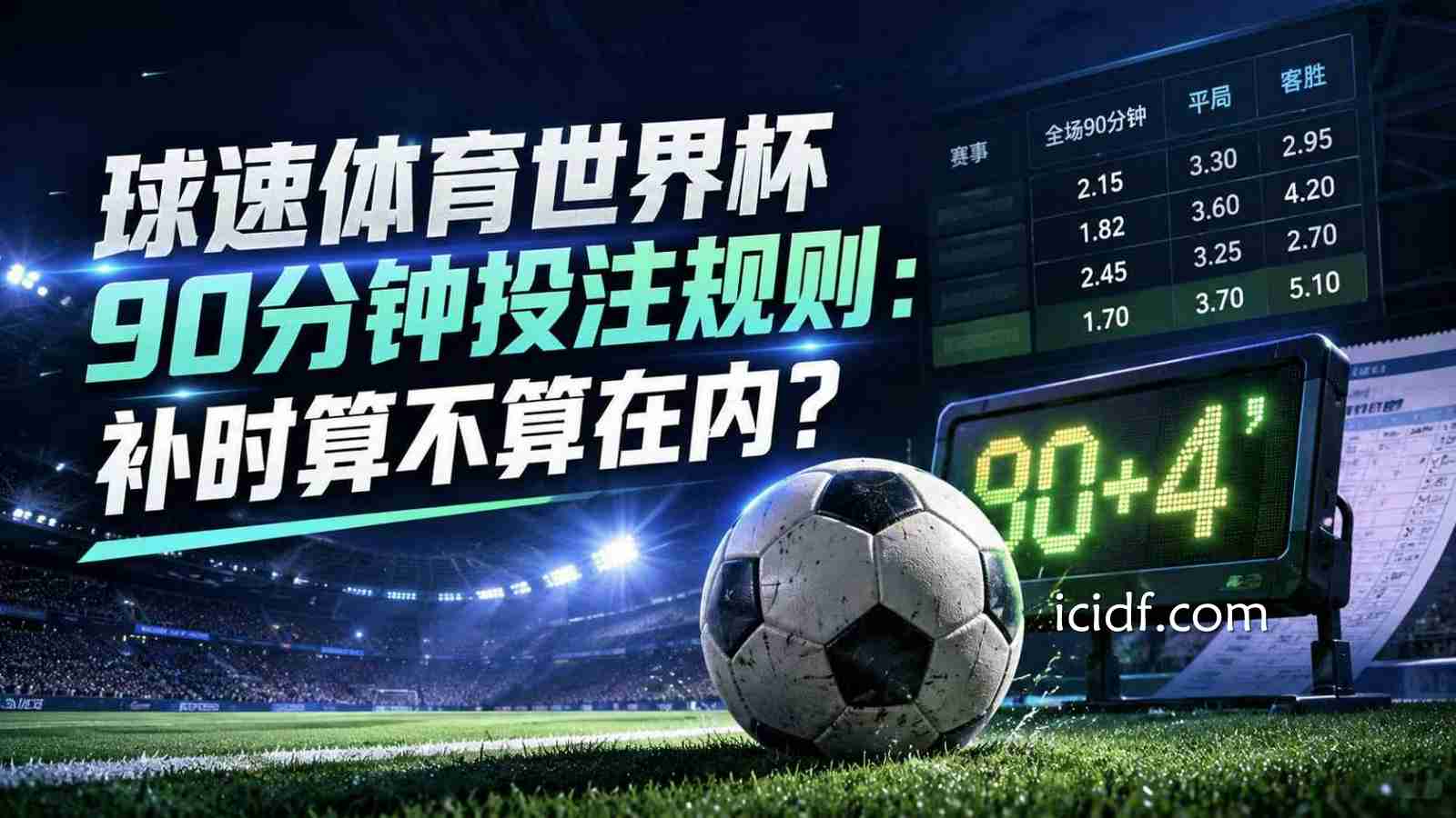 球速体育世界杯90分钟投注规则：补时算不算在内？