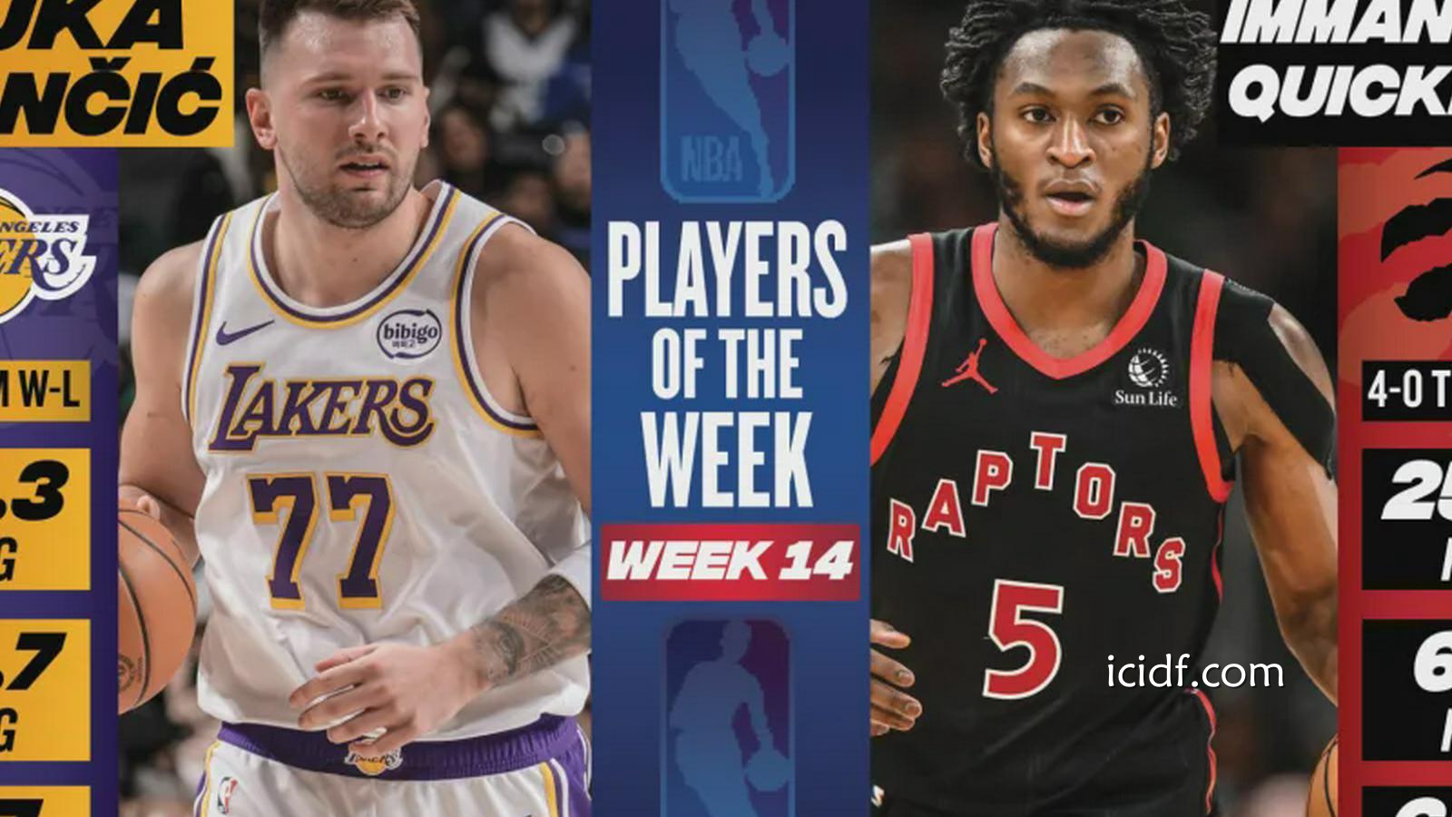 球速体育独家专栏：NBA官宣周最佳｜东契奇当选奎克利生涯首获殊荣 杜兰特哈登获提名